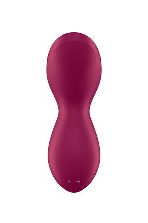 Бордовый вибратор с движущимся шариком Exciterrr